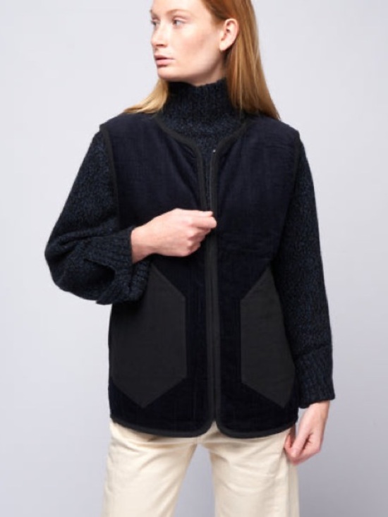7115 By Szeki Jackets & Blazers - 7115 by Szeki Cord Vest (in beige)